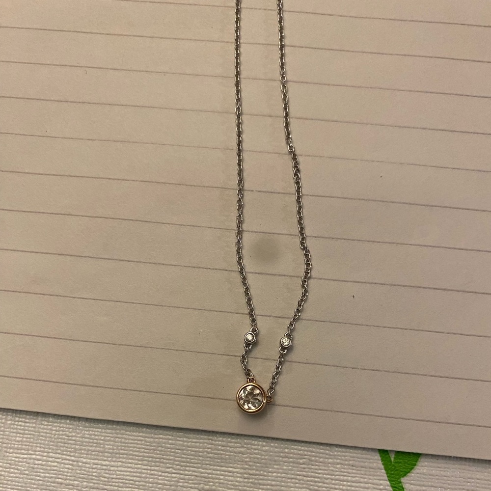Morganite and White Sapphire Sterling Silver Necklace